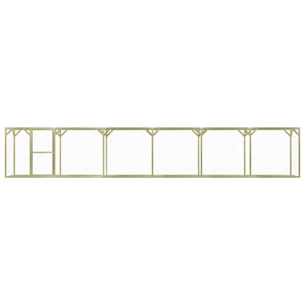 vidaXL Chicken Cage 29.5'x4.9'x4.9' Impregnated Wood Pine and Steel-0