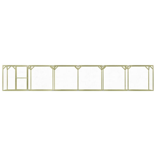 vidaXL Chicken Cage 29.5'x4.9'x4.9' Impregnated Wood Pine and Steel-0
