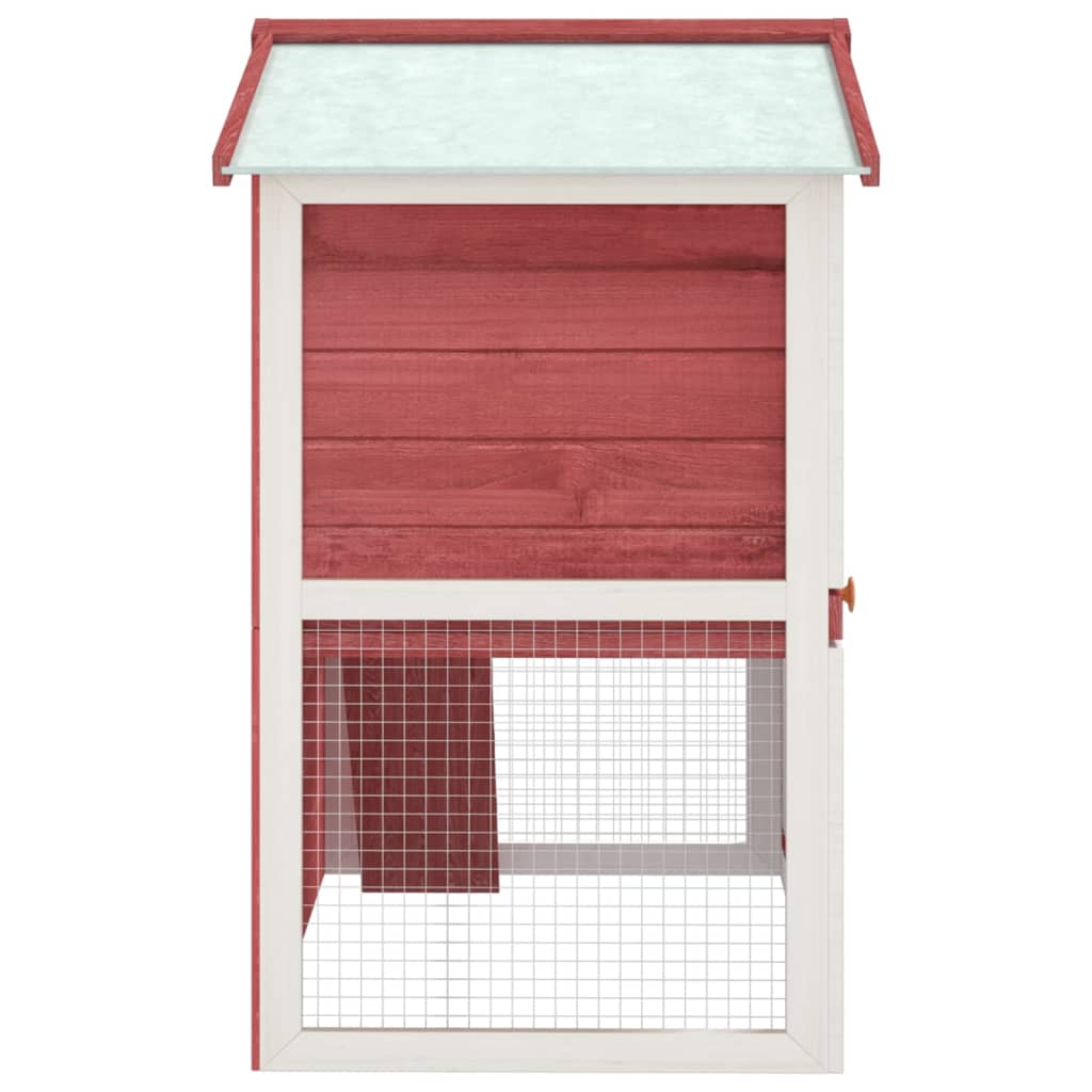 vidaXL Rabbit Hutch Bunny Cage with Pull Out Tray Pet House Solid Pine Wood-4
